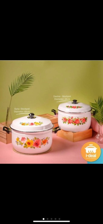 Ideal Panci Oriental Stockpot Enamel Besar Jadul Higenis (cocok Tuk Kanker)