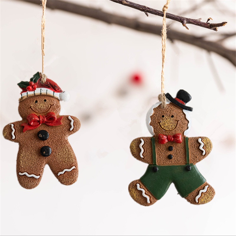 [Christmas Resin Gingerbread Man Pendants] [Christmas Tree Drop Ornaments]