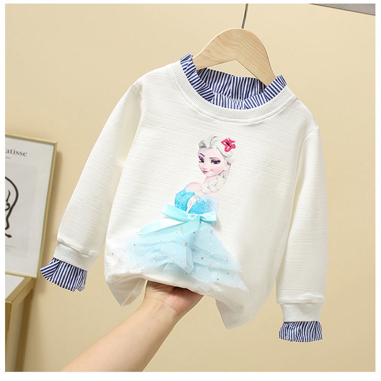 babyfit 3-8thn sweater lengan panjang anak perempuan model kerah semi katun dengean sweater so cute import ds-0529r