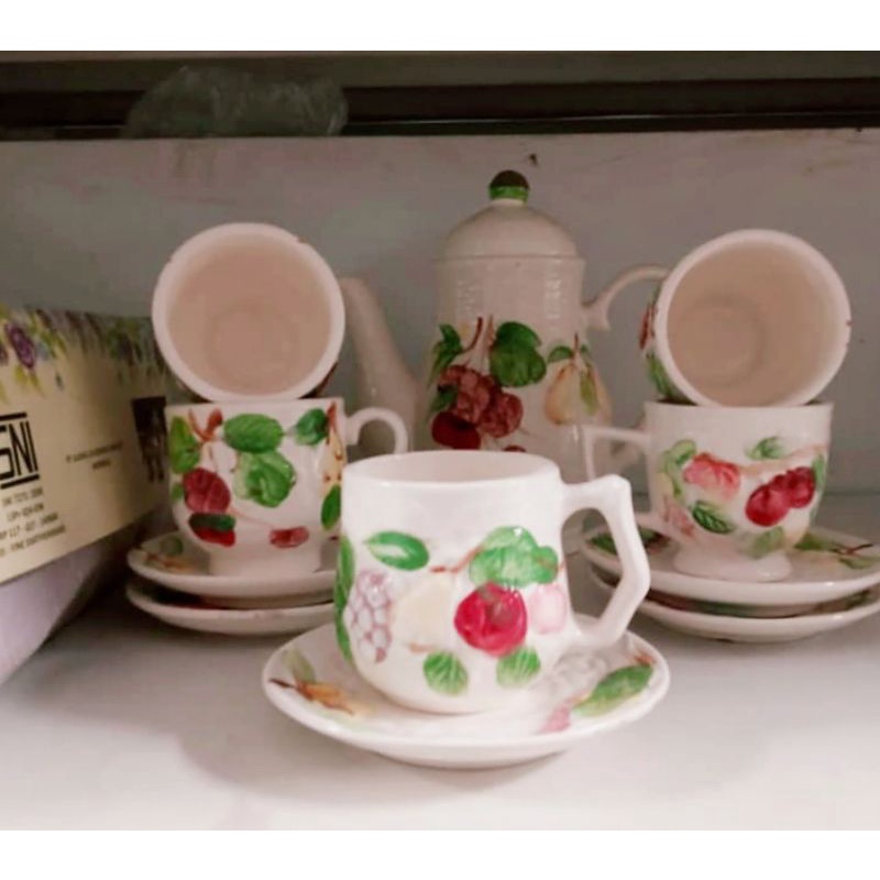 Nakato kopi Set timbul/Tea Set kramik/cangkir set timbul unik