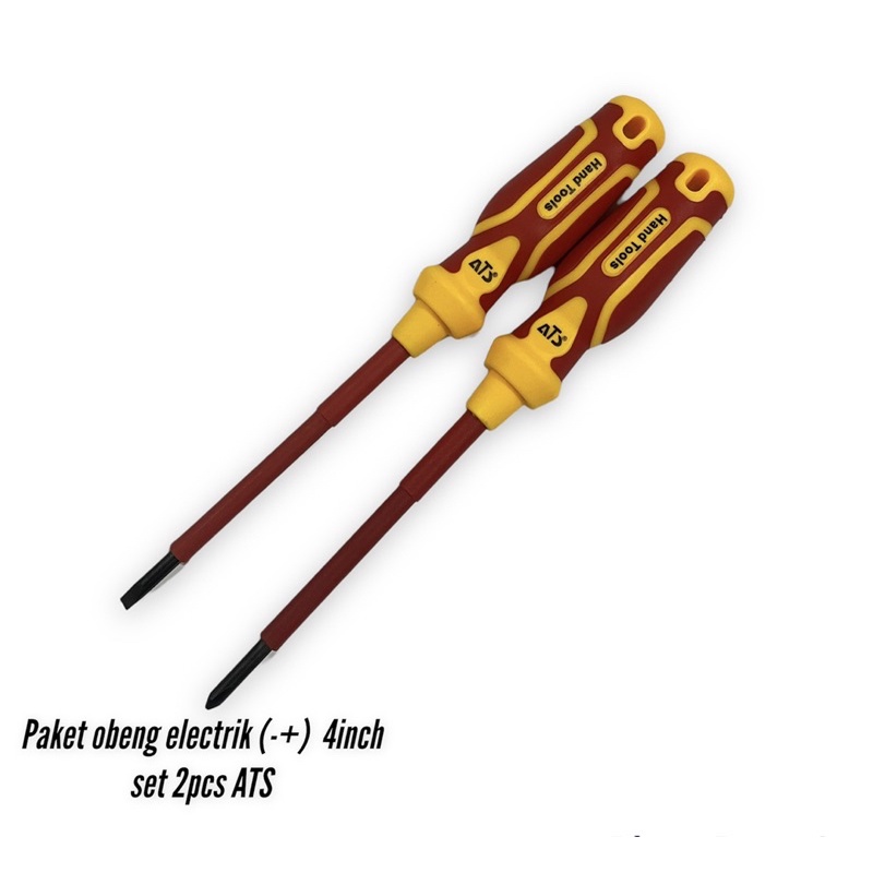 Paket obeng electrik plus minus magnet 4inch set 2pcs ATS
