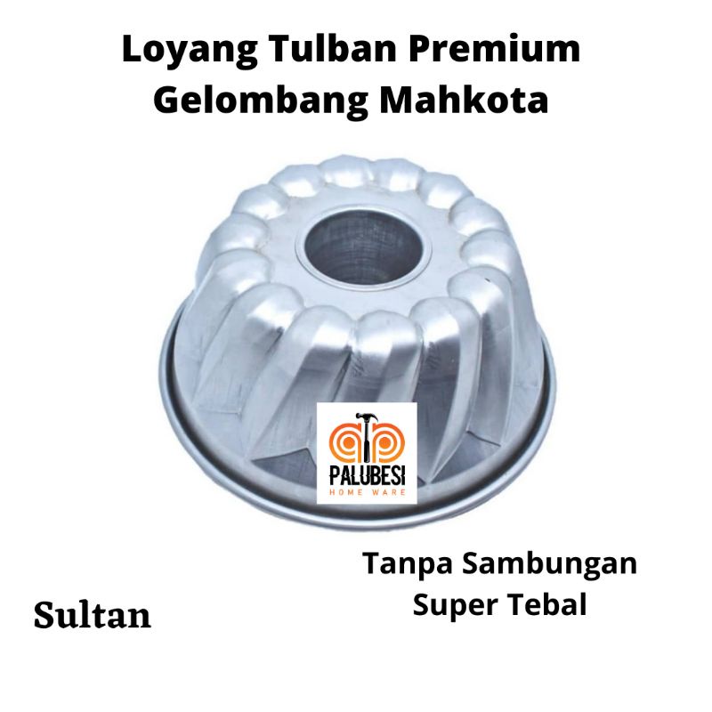 Loyang Tulban Premium Tebal Motif Gelombang Mahkota