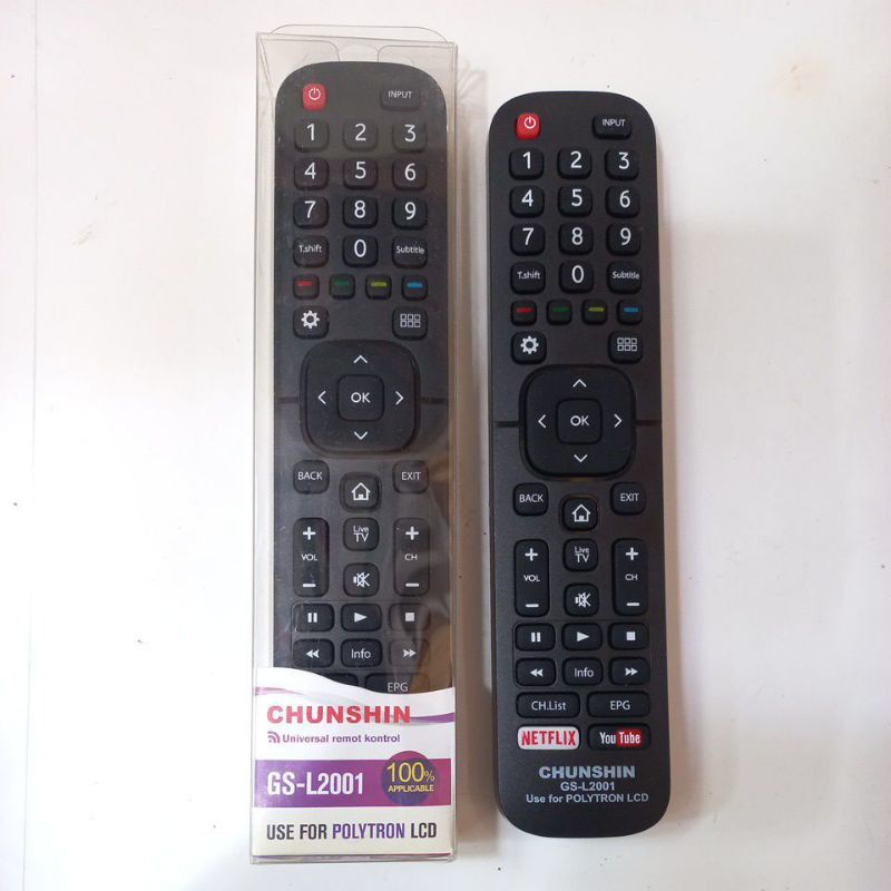 REMOTE REMOT TV POLYTRON HISENSE SMART TV LED LCD NETFLIX EN2B27