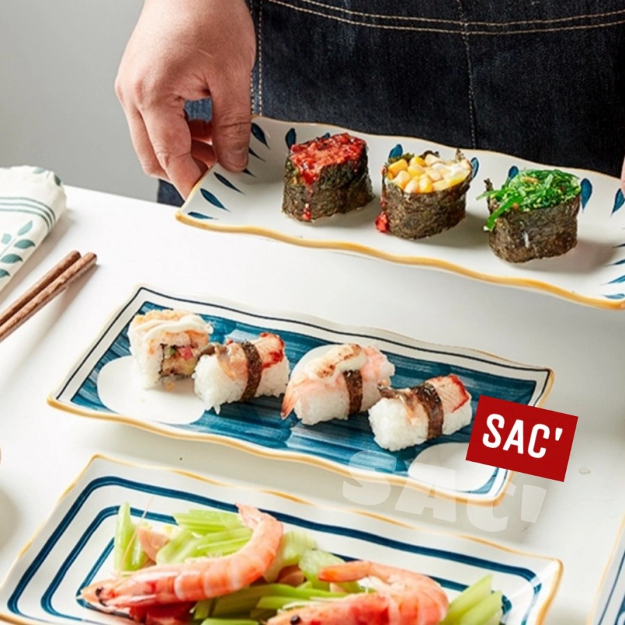 OKURU Japanese Style Dinner Plate Bowl Mangkuk Piring Makan Ala Jepang Mangkok Hampers Souvenir-3