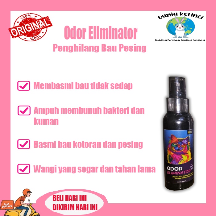 Penghilang Bau Pesing ODOR ELIMINATOR CLEVER Pipis Urine BAB Hewan Kucing