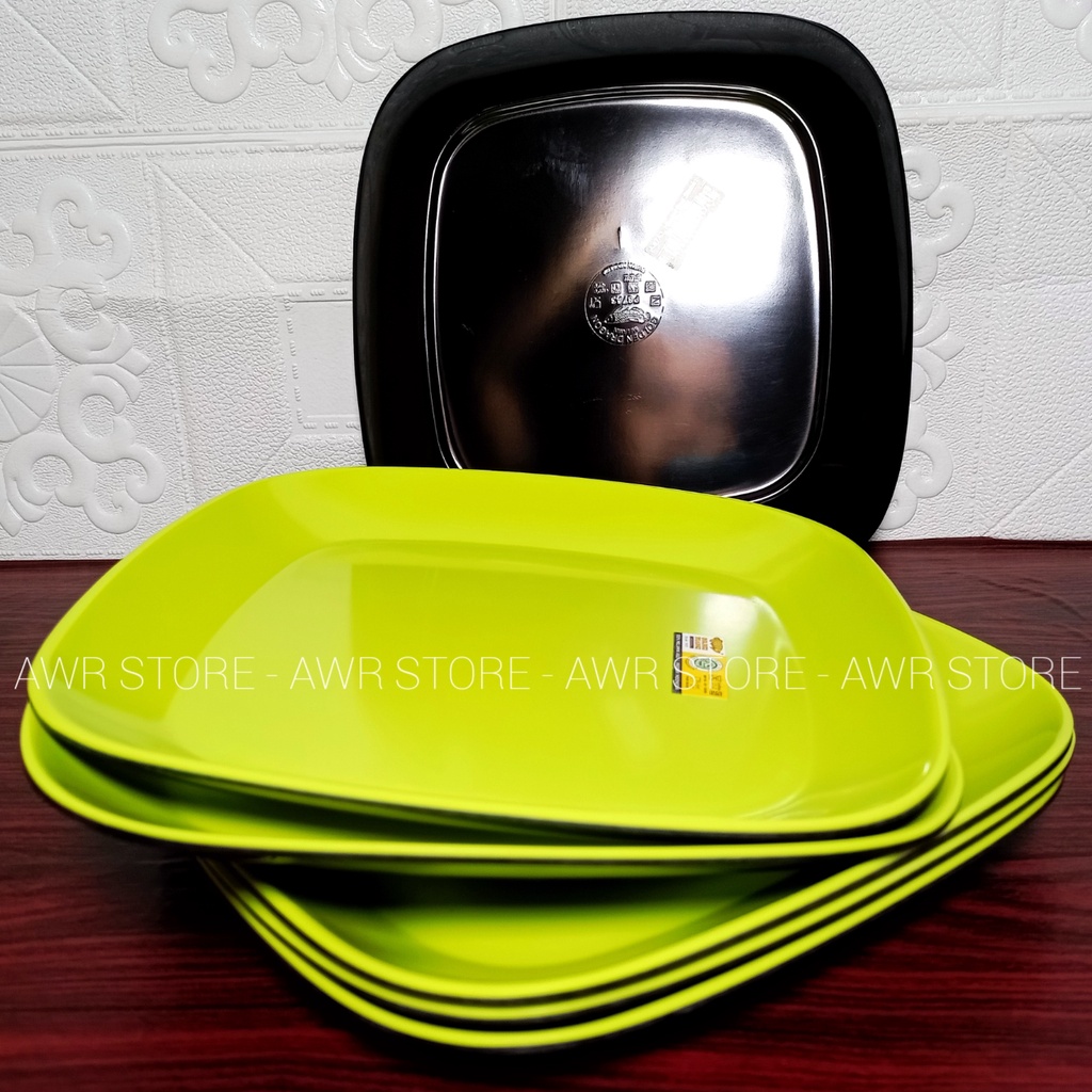 BANTING HARGA 3PCS PIRING SAJI KOTAK MELAMIN ASLI GOLDEN DRAGON DIAMETER 20CM / MICROWIVE DAN FOODGR