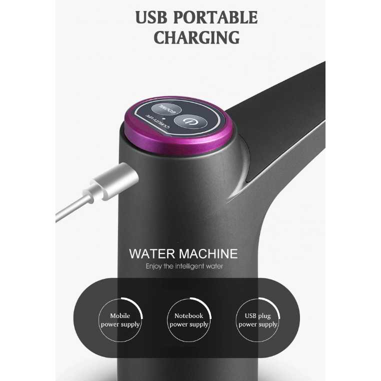 Pompa Air Galon Elektrik Otomatis Minum Automatic Water Dispenser Pump USB Rechargeable Food Grade