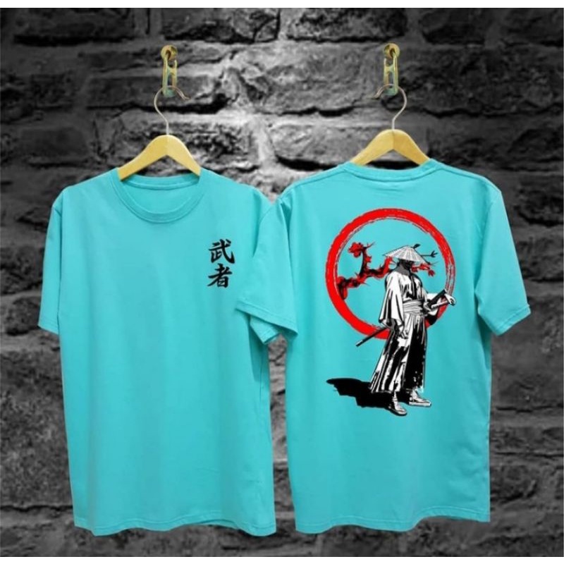 Kaos Jepang/Baju Kaos Warna/Kaos Samurai Terlaris/Baju Kaos Samurai Pegang Katana/Baju Kaos Samurai/