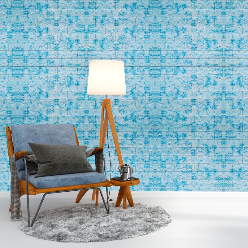 Wallpaper 3D Modern Motif Gradasi Batik Simple Wallpaper busa timbul Wood Foam