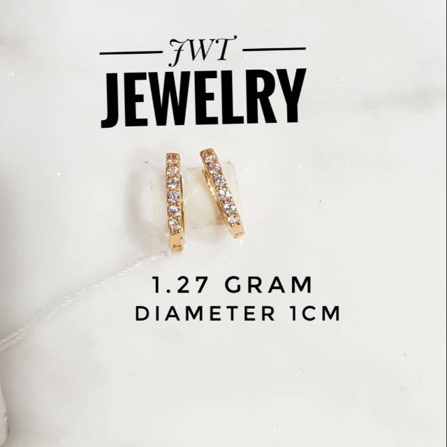 ANTING GIWANG EMAS JEPIT MODEL BERLIAN LISTRING DIAMOND LOOK