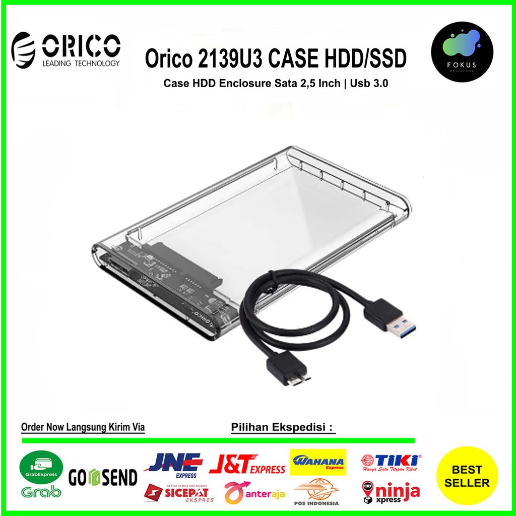 ORICO 2139U3 Pro Enclosure HDD / SSD 2.5&quot; USB Micro B - Transparent