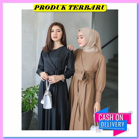 Gamis Hitam Polos Remaja Wanita Dewasa Terkini Terbaru 2021 Mosscrepe Moscrepe Baju Gamis Remaja Sya
