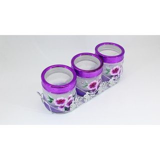 TOPLES MOTIF  BUNGA WARNA UNGU  1 SET ISI 3 TOPLES Shopee 
