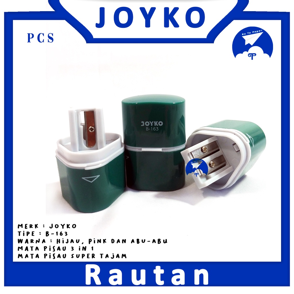 

JOYKO - Serutan Pensil B-163 - Sharperner Berwarna - Pcs