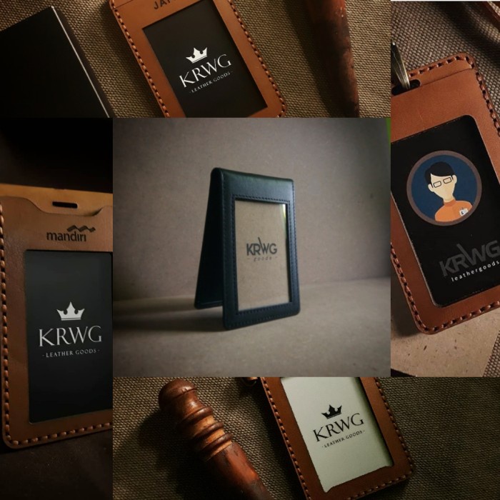 

READY ID Card / Name Tag / Card Holder Kulit - Hitam MURAH