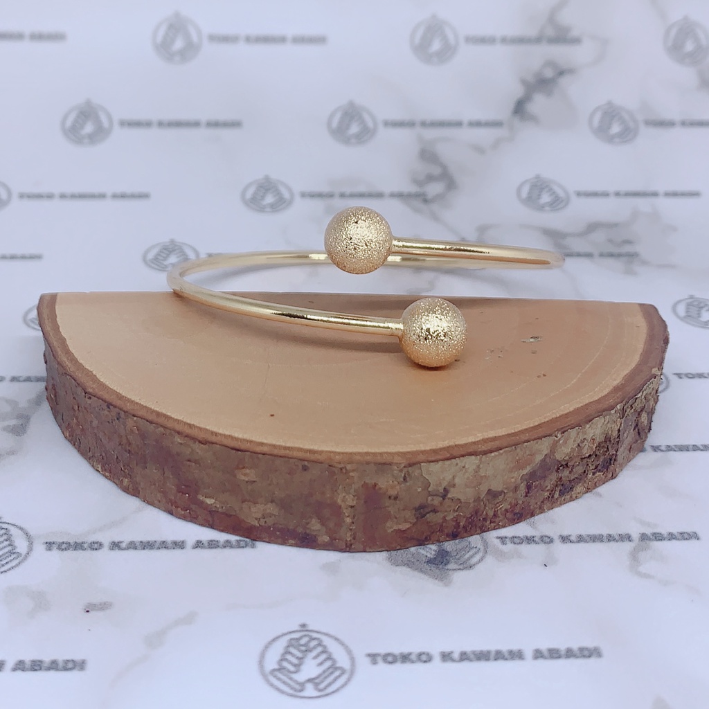 Xuping Gold Gelang Tangan Wanita Model Bangkok Lapis Warna Emas 24K *69