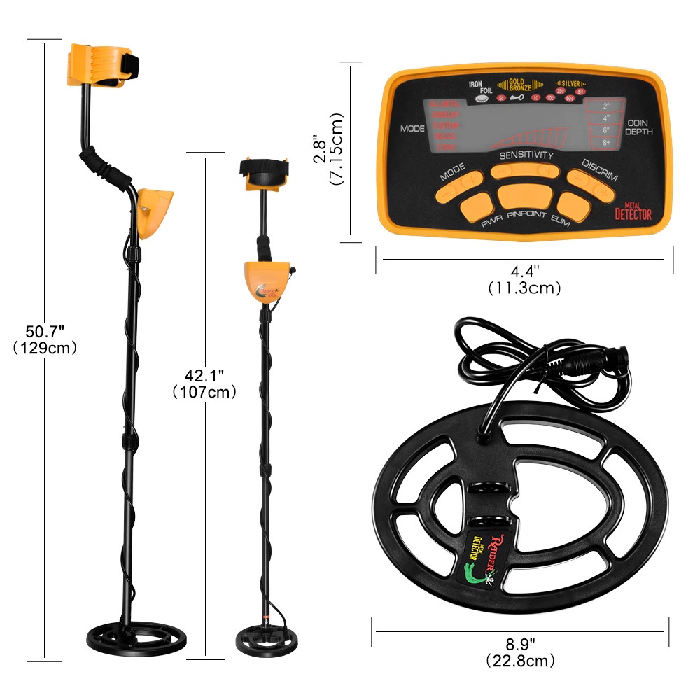 Raider Pendeteksi Logam Underground Metal Gold Silver Detector Finder High Sensitivity 6V - MD6250 - Black