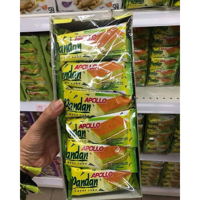 

Apollo pandan layer cake 1 bal isi 24 bks