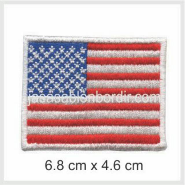 Emblem Bordir Bendera Amerika1