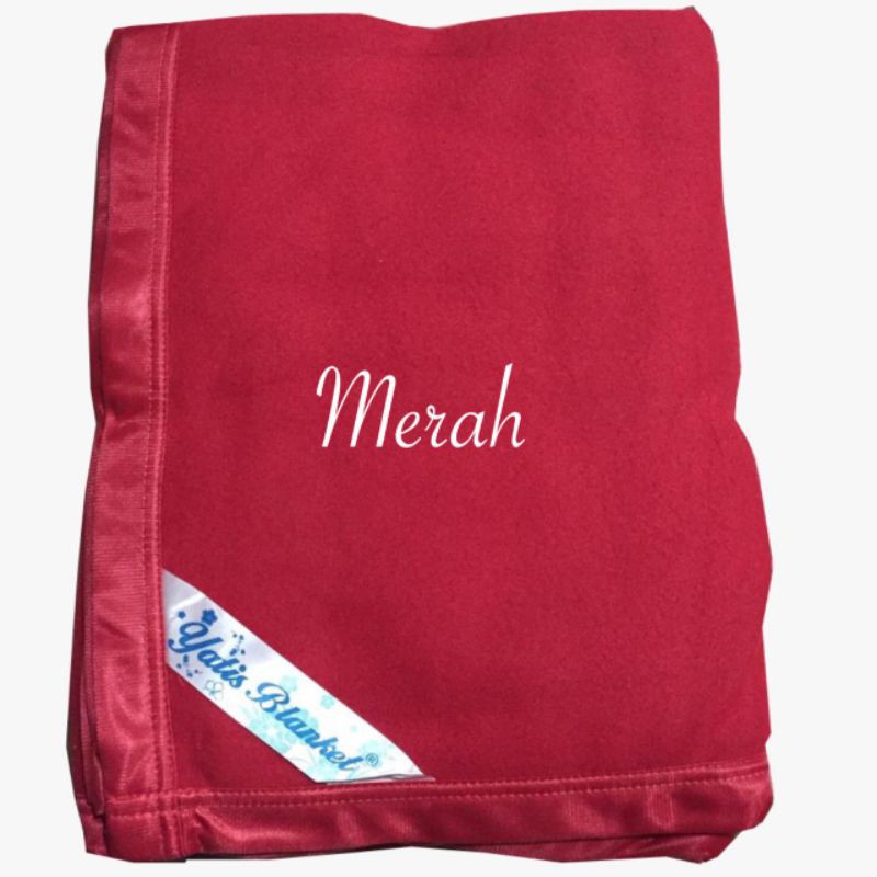 Selimut Yatis polos hotel/klinik 160x200 cm-merah cabe