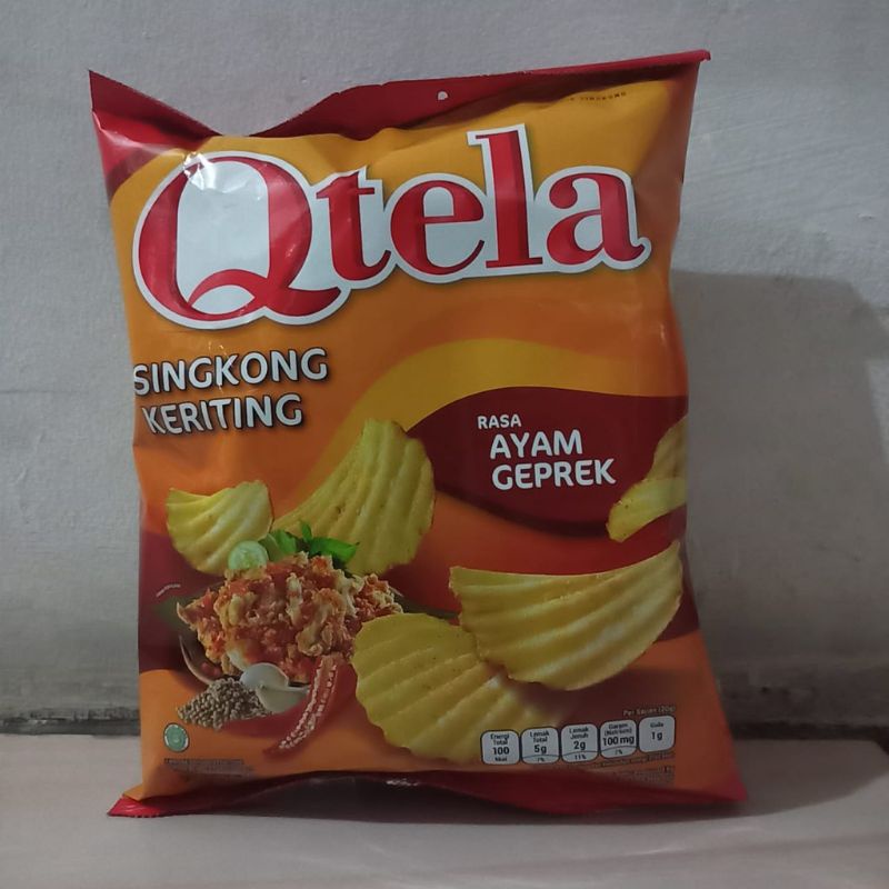 Qtela Keripik Singkong Keriting Ayam Geprek 80gram