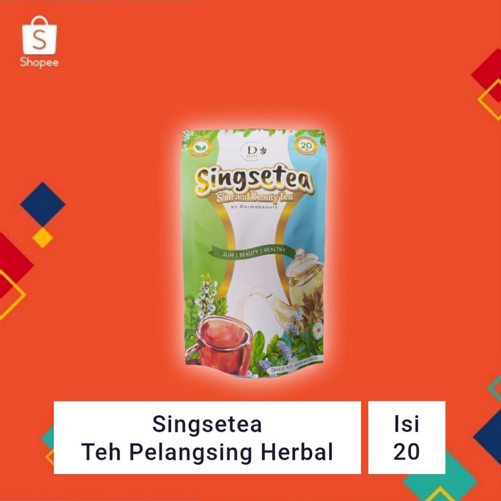 SINGSETEA SLIM AND BEAUTY TEA TEH PELANGSING HERBAL PENURUN BERAT BADAN