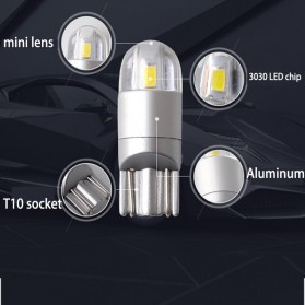 Lampu Mobil Headlight LED T10 W5W 2 SMD 3030 2 PCS - White