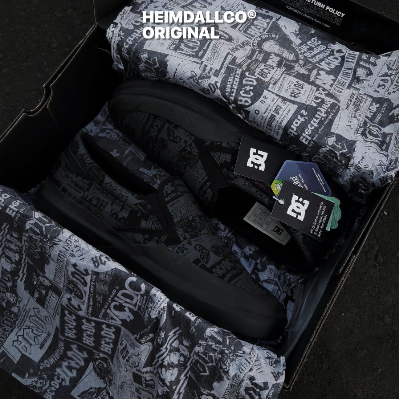 DC SHOES x ACDC INFINITE SLIP ON BLACK BLACK ORIGINAL
