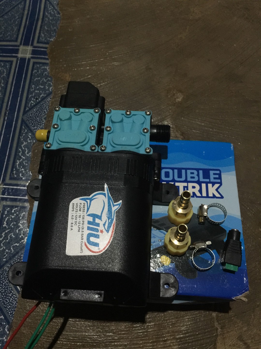 Dinamo Pompa Air Tekanan Tinggi Serbaguna Cucian Dobel Pump Hiu 138psi