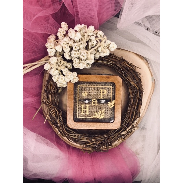 Ringbox rustic - kotak cincin rustic - hantaran cincin - hantaran seserahan - puhawod SAKA