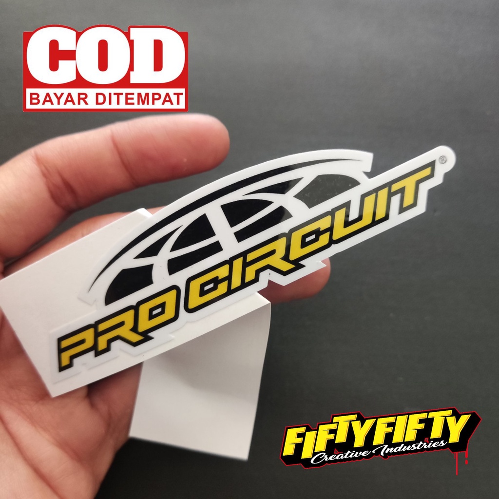 Stiker Print Cut PRO CIRCUIT Stiker Printing Laminasi Glossy Stiker Motor Mobil Helm Sudah Membentuk Pola Desain