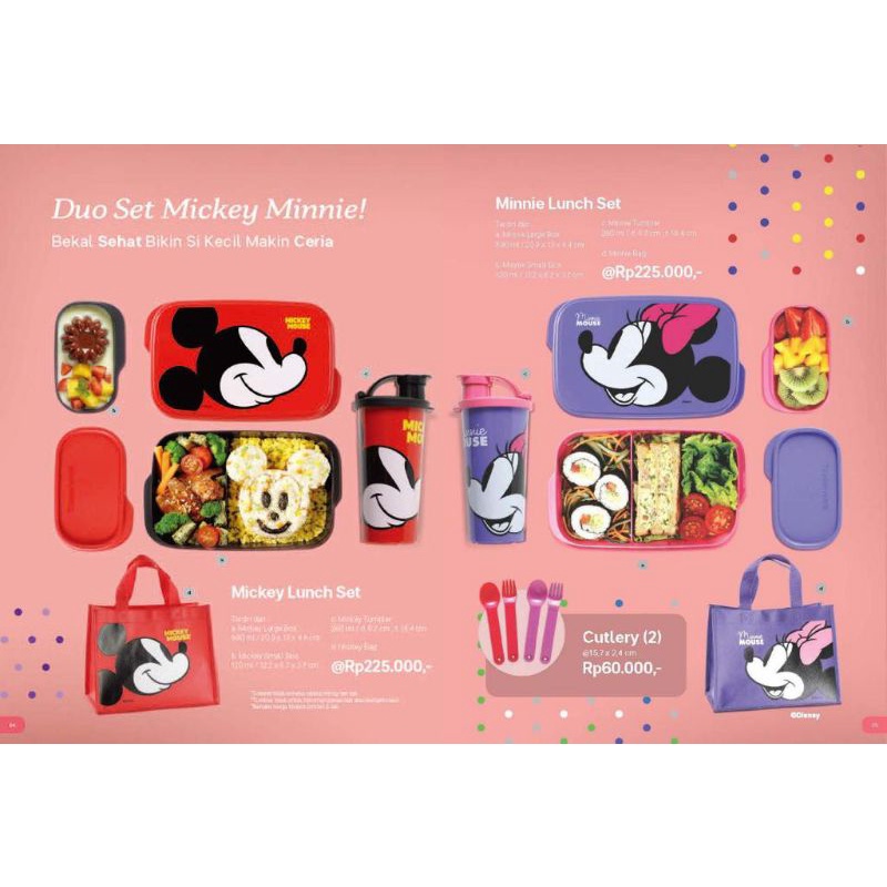 mickey / minnie lunch set