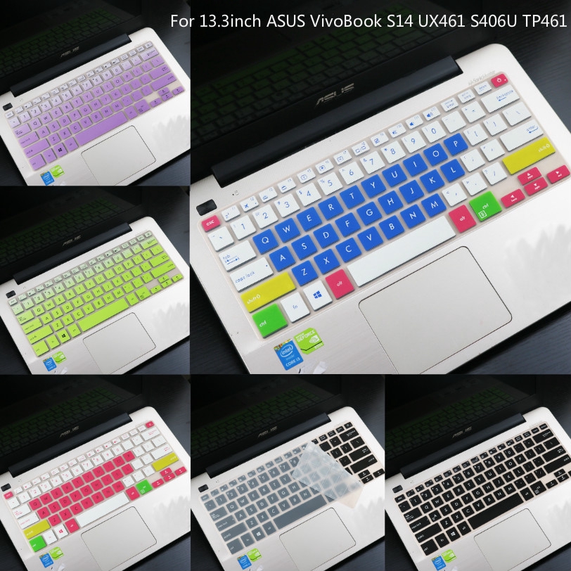 Cover Pelindung Keyboard Bahan Silikon Ultra Tipis Untuk Asus Vivobook S14 Ux461 S406U Tp461 13.3 Inch