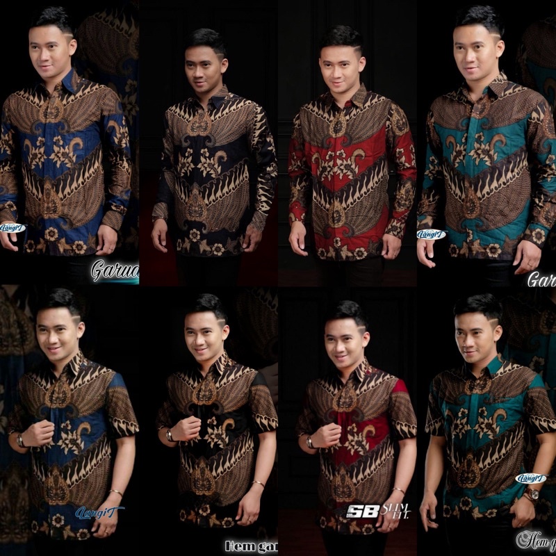 Kemeja Batik Pria Lengan Pendek Modern Original UMY007