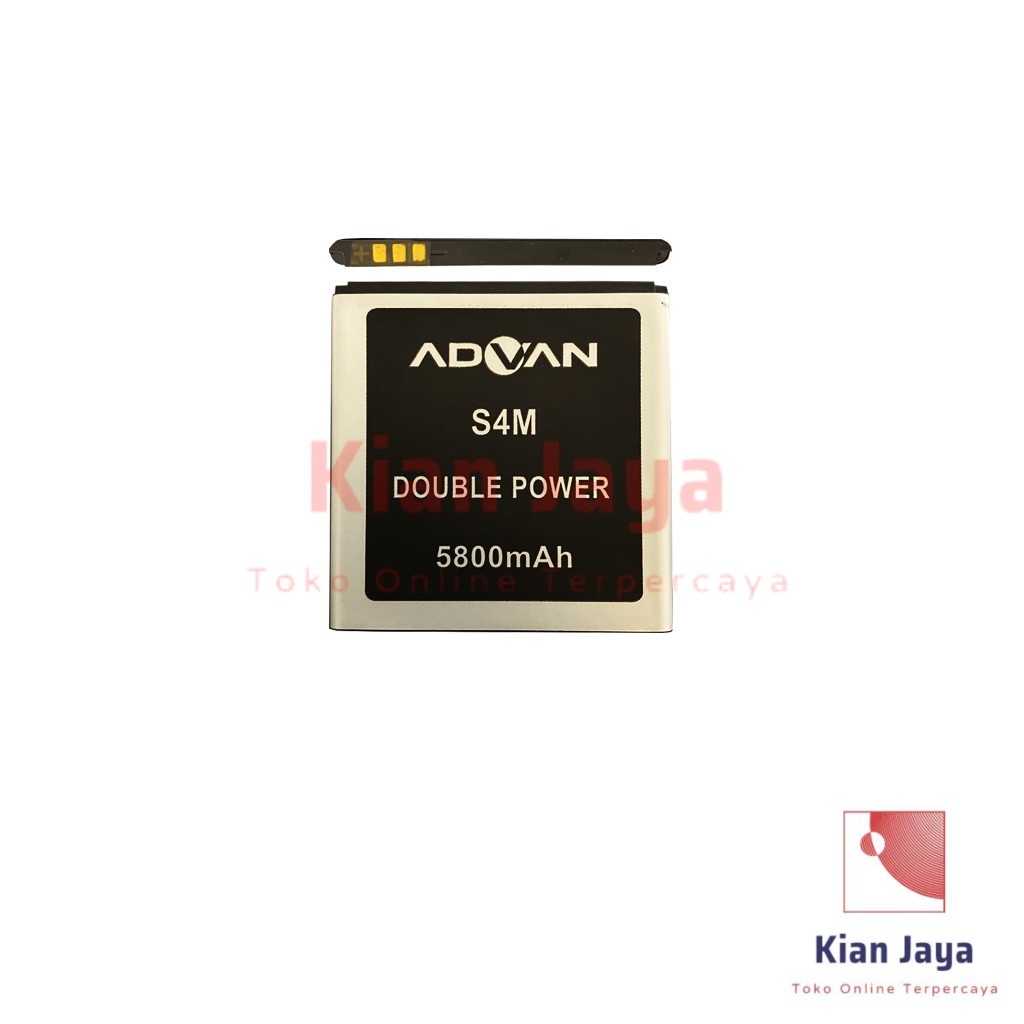 Baterai Advan S4M Original Double Power Batre Batrai Battery Hp Ori