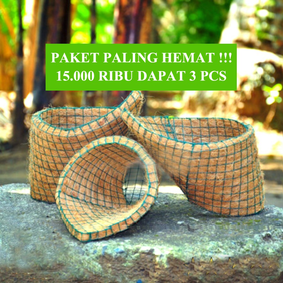 POT SABUT KELAPA POT ANGGREK MEDIA TANAMAN POT TEMPEL BAHAN SABUT KELAPA