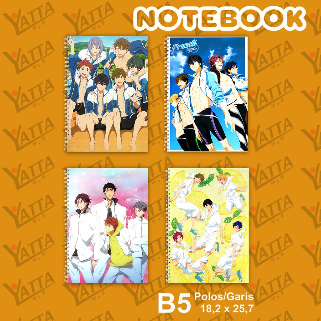 

Notebook Anime ukuran B5 18,2 x 25,7 cm Free