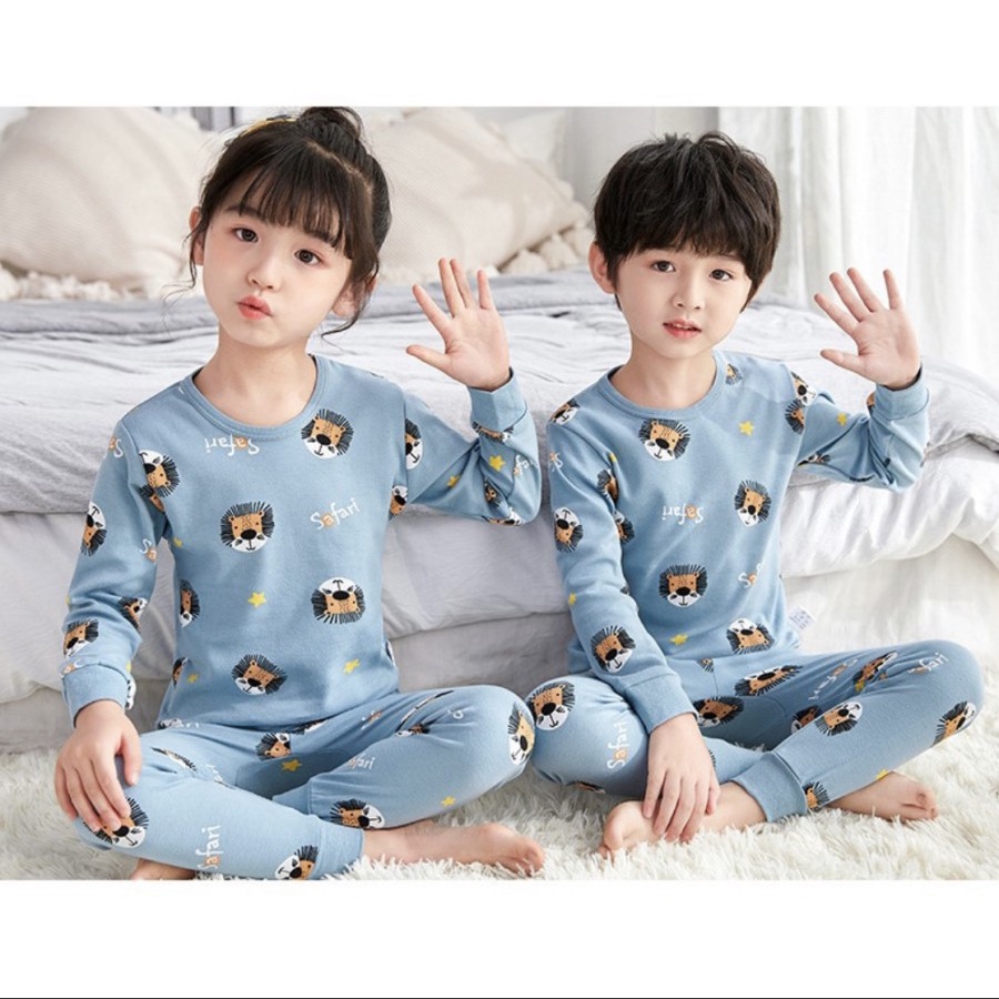 PAJAMAS ANAK 5THN SETELAN CELANA PANJANG KATUN IMPORT SIZE S-2XL PREMIUM