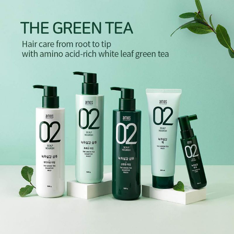 Amos professional 02 scalp nourish the green tea shampoo/hair tonic