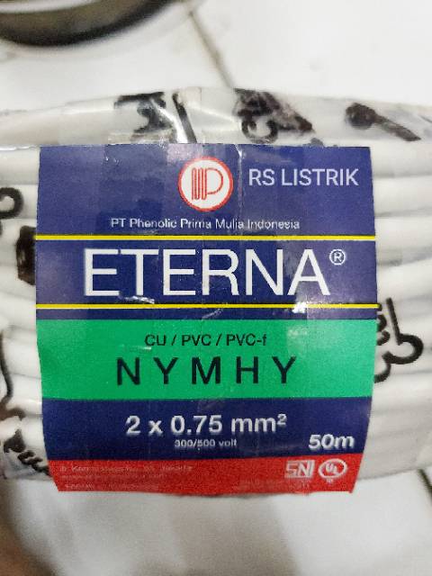 Kabel Eterna 2x0.75 50M NYMHY 2x0,75 Kabel Serabut