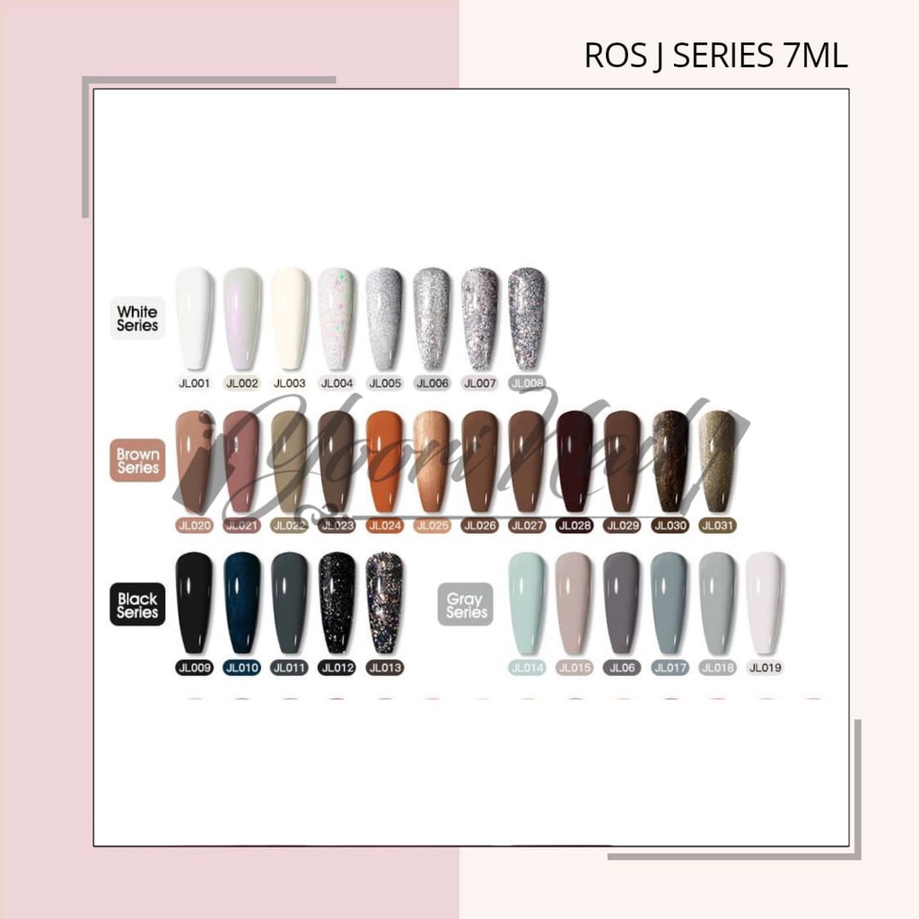 Mini Rosalind J Series 7ml (JL001 - JL050)  glitter series colorful series gel polish gel uv led