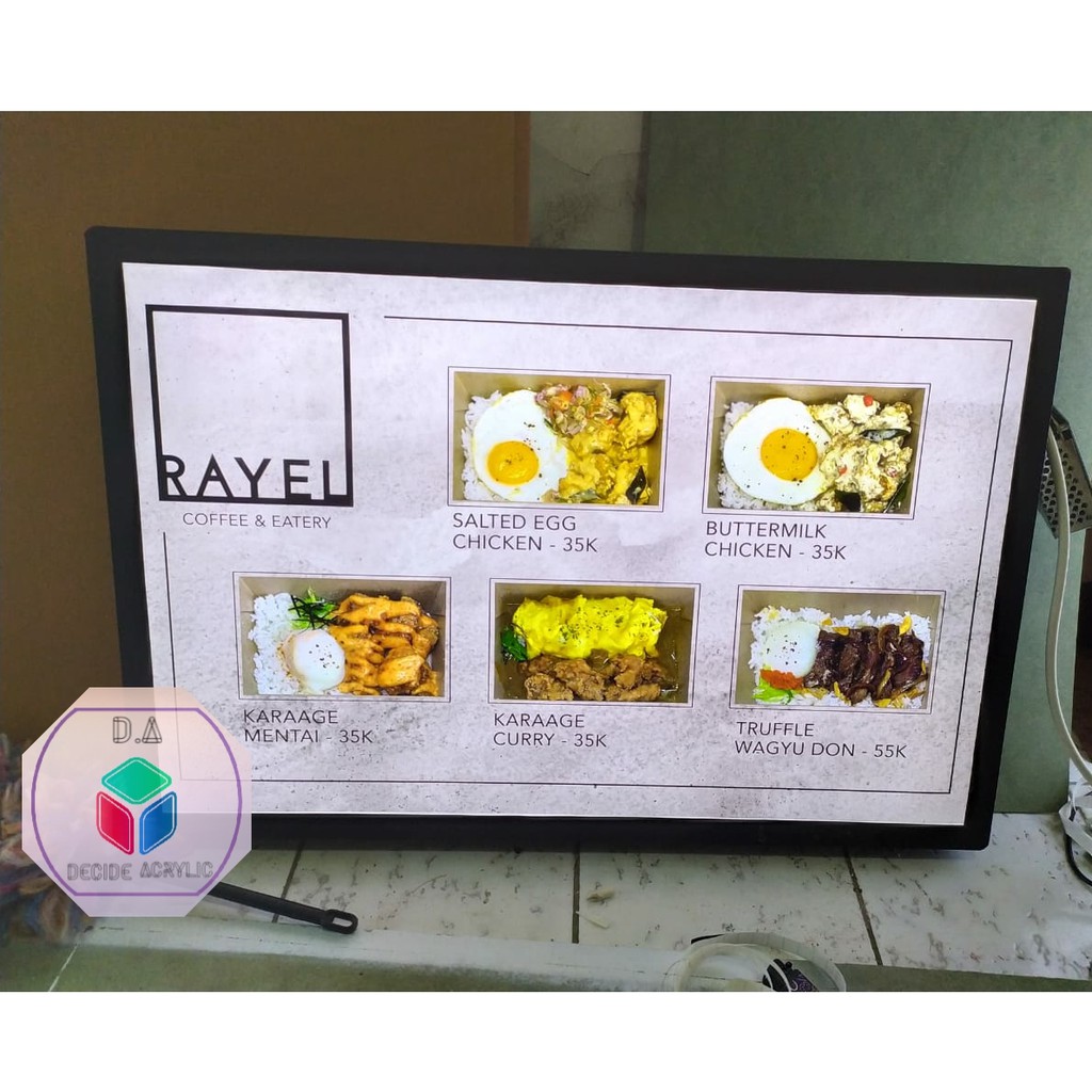 Decide Acrylic Akrilik Led Neon Box Custom 60x40 1 Sisi