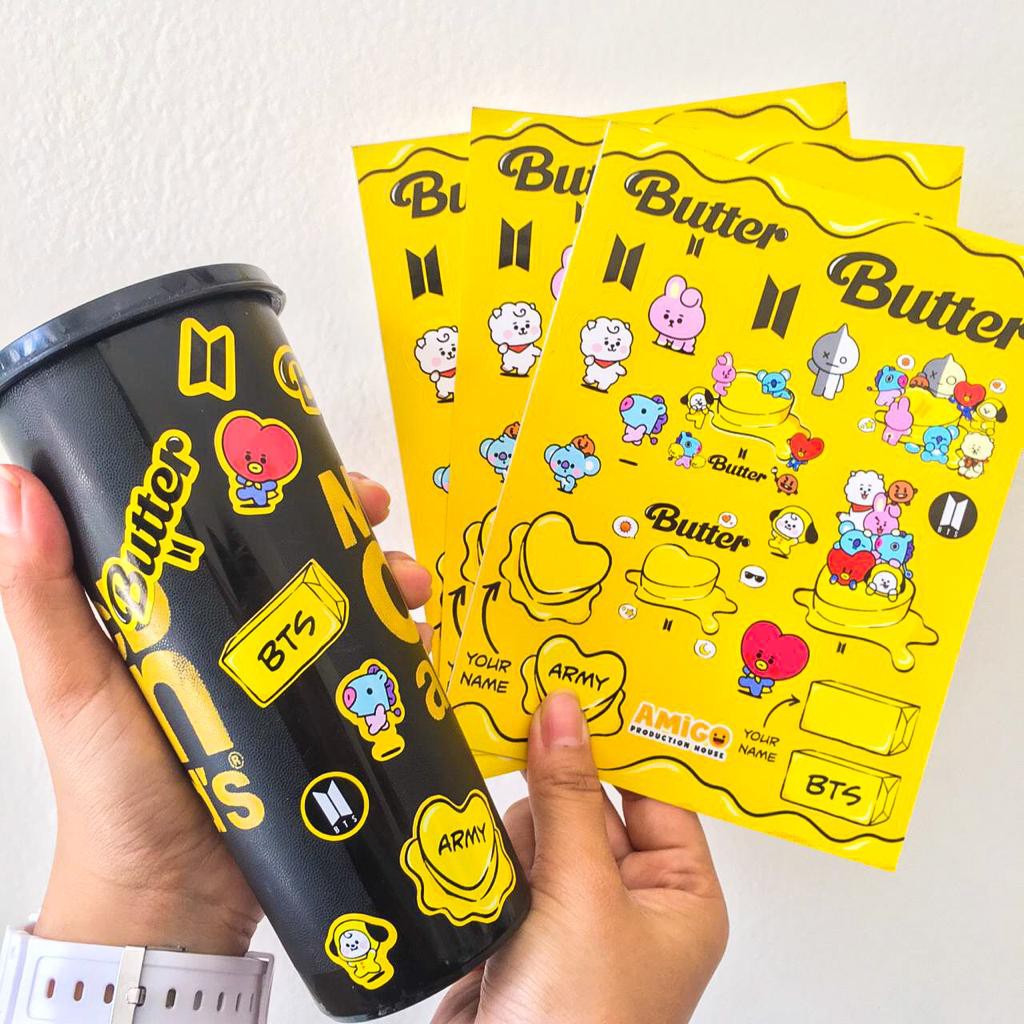 

Sticker Butter BTS Lucu Kpop Koleksi Unofficial Merchandise Army stiker vinyl anti air