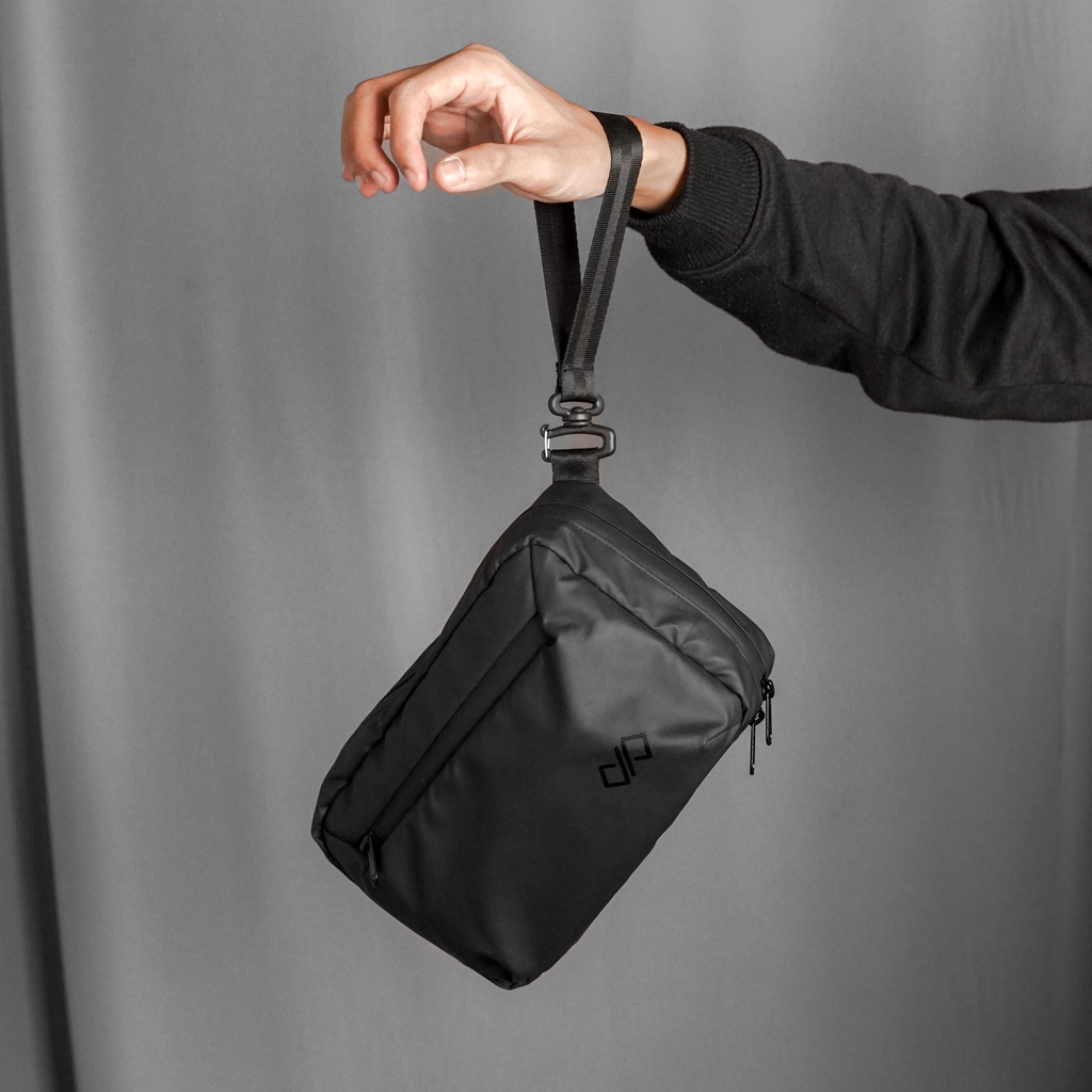 Infinit | Handbag 3 in 1 | tas hitam pria multifungsi (handbag + slingbag + clutchbag) anti air