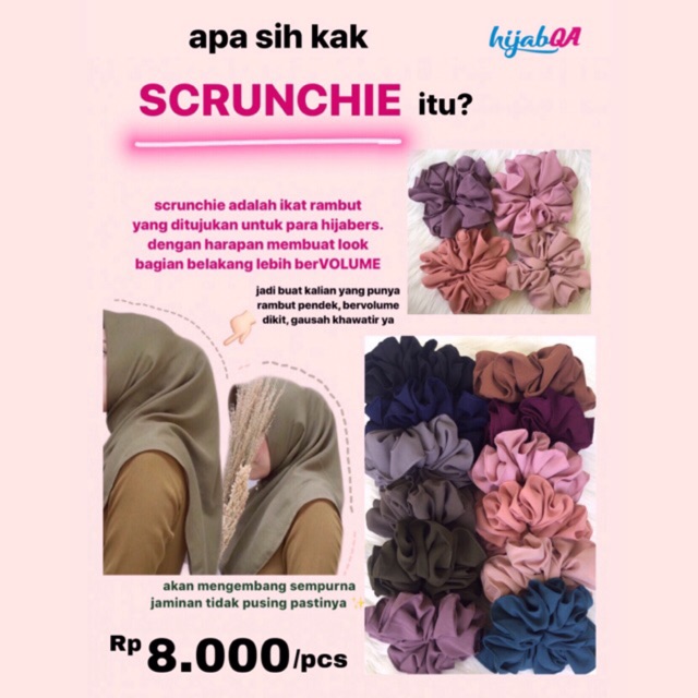 HIJABQA - Scrunchie / Ikat Rambut Hijabers / Cepol Hijab