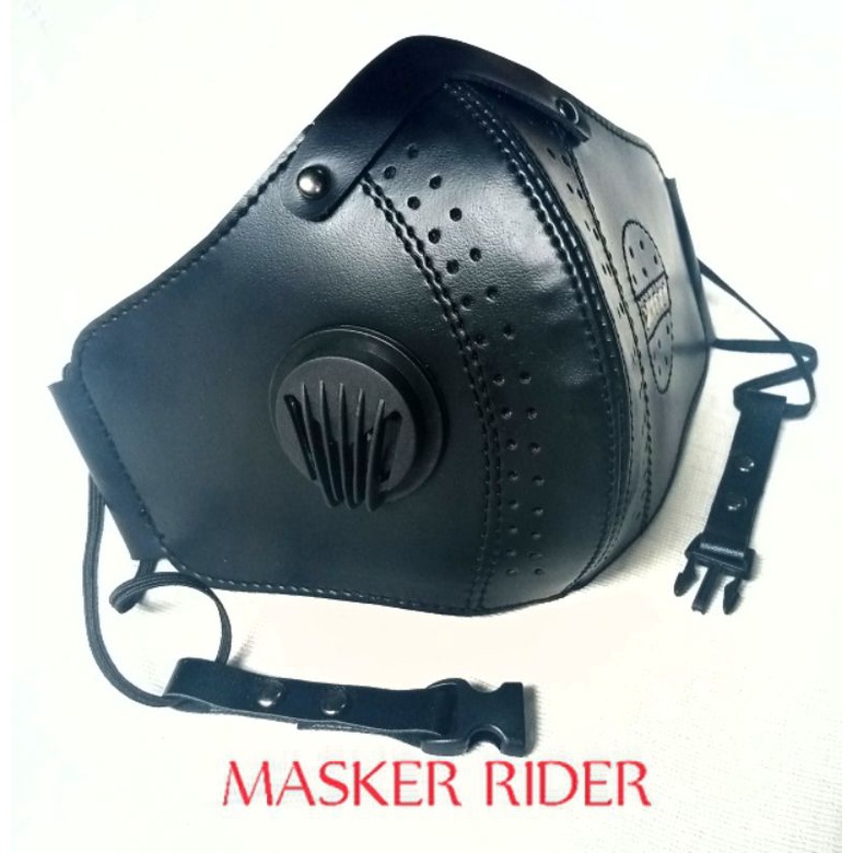 masker murah/masker kulit PU/masker pengaman debu polusi jalanan/ masker motor pria keren