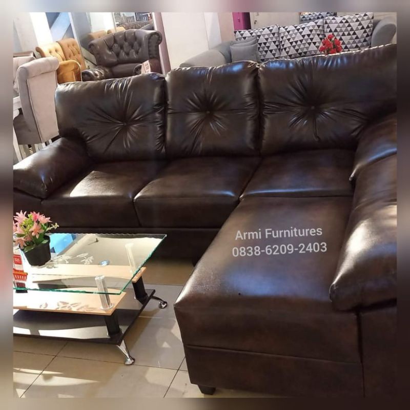 Sofa L Boxer + meja - Nerima tukar tambah sofa lama