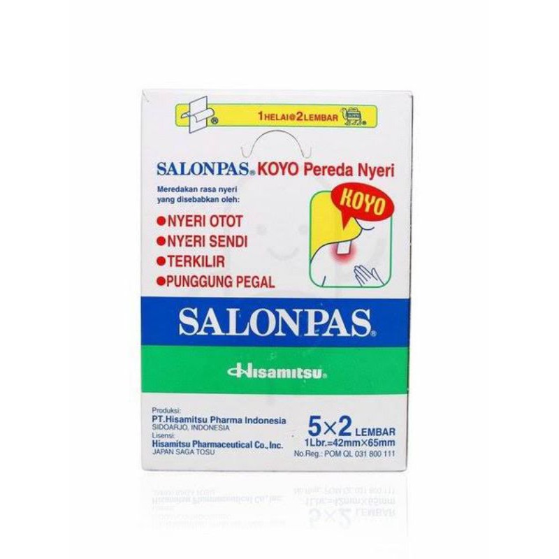 Salonpas koyo hijau  5 x 2 dan 12 x 1  termurah original