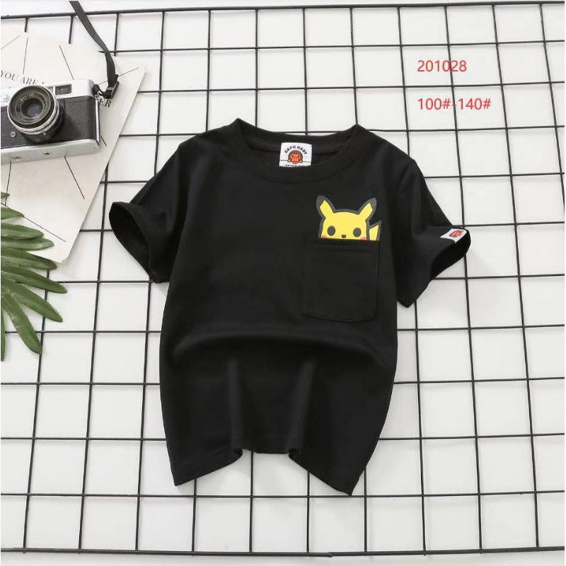 KAOS ANAK LAKI BAPE X POKEMON MIRROR QUALITY