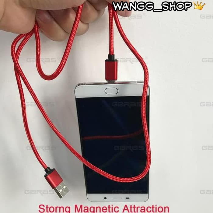 KABEL CHARGER DENGAN MAGNET 3 IN 1 FAST CHARGING 2.4 A DENGAN INDIKATOR LED